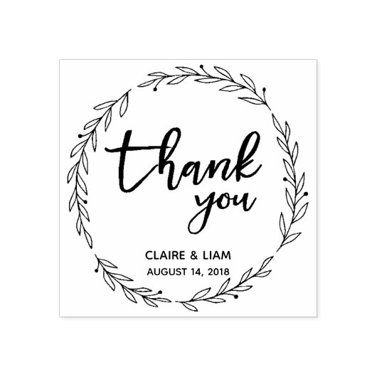 Dank u Rubber Stamp Rubberstempel (Afrduk)