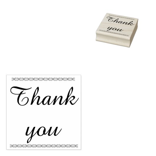 Dank u rubberen stempel (Gestempeld)