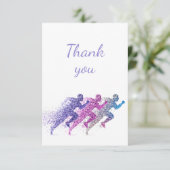 Dank u Runner die de vrijwilliger van de Marathon  Bedankkaart (Staand voorkant)