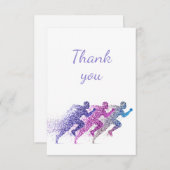 Dank u Runner die de vrijwilliger van de Marathon  Bedankkaart (Voorkant / Achterkant)