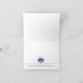 Dank u Rustiek Navy Blue White Willow Tree Logo Bedankkaart (Binnen)
