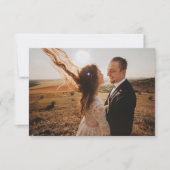 Dank u Rustieke Bloemen Koe Skull Boho fotokaart Bedankkaart (Voorkant)