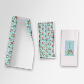 Dank u rustieke bloemige pastel blauw rechthoekige sticker