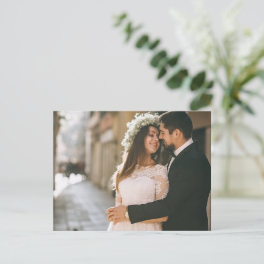 Dank u rustieke Boho pijlen & Bloemen foto Briefkaart (Staand voorkant)