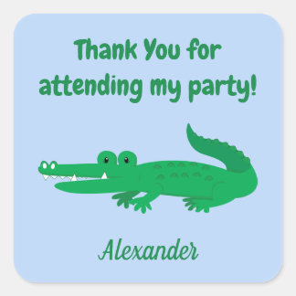 Dank u Safari Alligator Vierkante Sticker