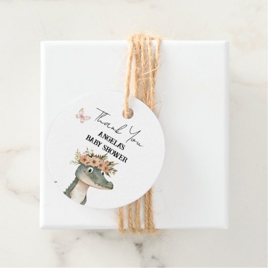 Dank u Safari Boho Baby shower Bedankjes Labels (In situ)