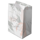 Dank u Sage Blush Waterverf Medium Cadeauzakje (Achterkant Gekanteld)