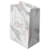 Dank u Sage Blush Waterverf Medium Cadeauzakje (Voorkant Gekanteld)