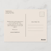 Dank u Sage Floral Briefkaart (Achterkant)