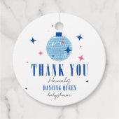 Dank u Santorini Musical disco baby shower Bedankjes Labels (Voorkant)