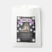 Dank u schaatsen meisje verjaardag bedankzakje (Voorkant)