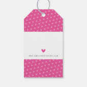 DANK U schattig polka dot patroon roze Gift Labels Cadeaulabel (Achterkant)