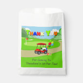 Dank u Schattige 1e verjaardag rode golfkar Boy's Bedankzakje (Voorkant)