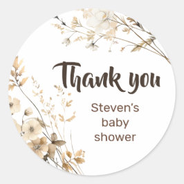 Dank u Schattige beer baby shower sticker