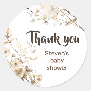 Dank u Schattige beer baby shower sticker