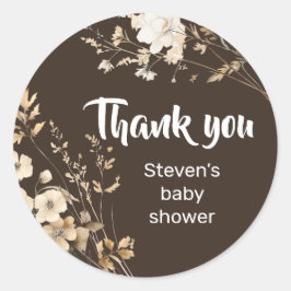 Dank u Schattige beer baby shower sticker