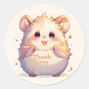Dank u Schattige knaagdier Ronde Sticker