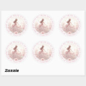 Dank u Schattige  roze prinses Ronde Sticker (Vel)