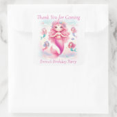 Dank u Schattige  roze zeemeerminnen Vierkante Sticker (Tas)