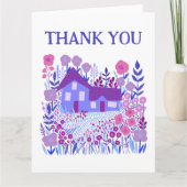 DANK U Schattigee Boerderij Tuin Huis Paarse Kaart (Voorkant)
