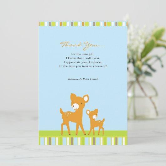 Dank u Schattigee DierenVlakke Kaart (Staand voorkant)