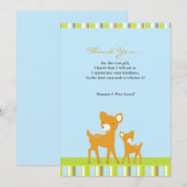 Dank u Schattigee DierenVlakke Kaart (Voorkant / Achterkant)