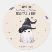 Dank u Schattigee Ghost Halloween Girl Verjaardags