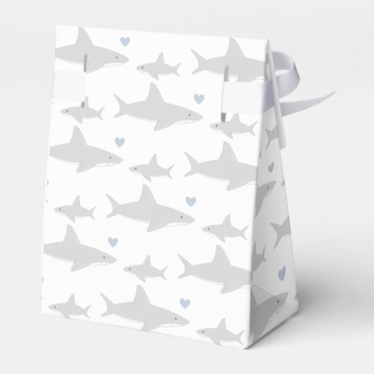 Dank u Schattigee haaien Baby shower Bedankdoosjes (Achterkant)