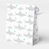 Dank u Schattigee haaien groene Baby shower gunst  Bedankdoosjes (Achterkant)