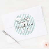 Dank u Schattigee Vogels Baby shower / Verjaardag  Ronde Sticker (Envelop)