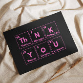 Dank u scheikundekaart bedankkaart