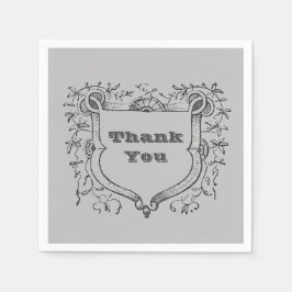 Dank u  Schildwaardemetaal Medival Servet