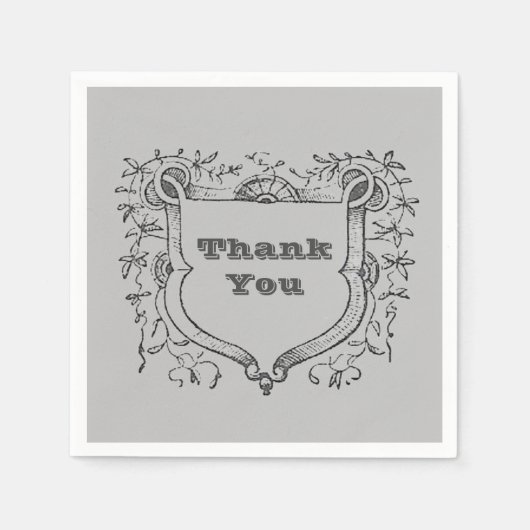 Dank u  Schildwaardemetaal Medival Servet (Voorkant)