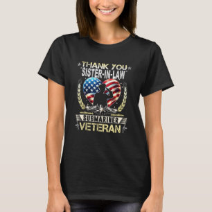 Dank u schoonzus Submariner Veteran US Vlag T-shirt