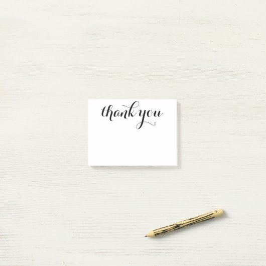 Dank U Script 4 x 3 Post-it® Notes (Op bureau)