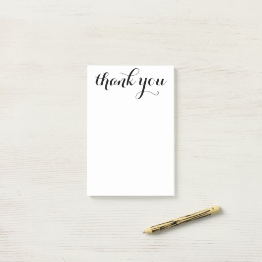 Dank U Script 4 x 6 Post-it® Notes (Op bureau)