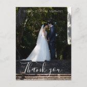 Dank U script aangepaste foto bruiloft dank u Briefkaart (Voorkant)