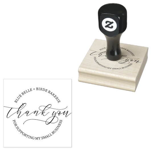 Dank u Script Baked Goods Bakkerij Business Rubberstempel (Gestempeld)
