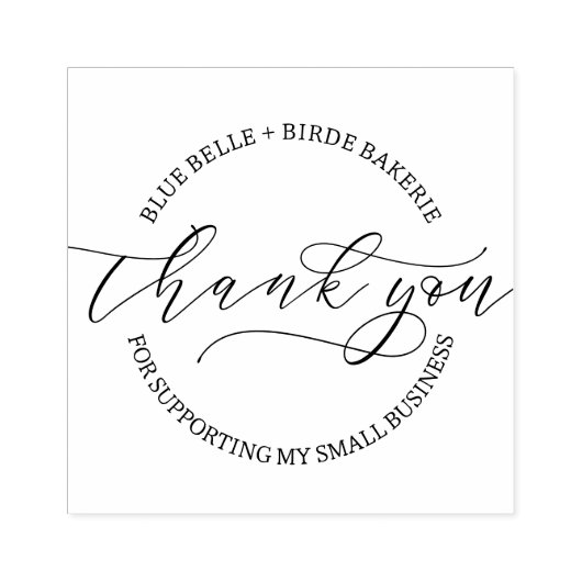 Dank u Script Baked Goods Bakkerij Business Rubberstempel (Afrduk)