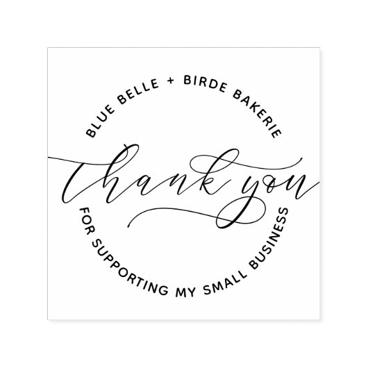 Dank u Script Baked Goods Bakkerij Business Zelfinktende Stempel (Design)