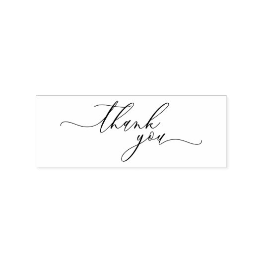Dank u script eenvoudig handtekening verpakking rubberstempel (Afrduk)