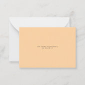 Dank U Script Hart Elegant 3,5"X2,5" Oranje Notitiekaartje (Achterkant)