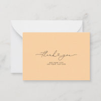 Dank U Script Hart Elegant 3,5"X2,5" Oranje