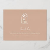 Dank u Script IJslandse Waterverf Poppy Foto Folie Uitnodiging (Achterkant)