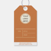 Dank u Script Kleding Prijs Business Logo Cadeaulabel (Achterkant)