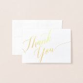 Dank u Script Mini (3.5 "x5") Folie Kaart (Voorkant met envelop)