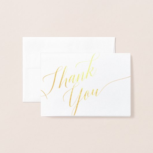 Dank u Script Mini (3.5 "x5") Folie Kaart (Voorkant met envelop)