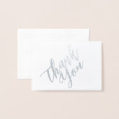 Dank u Script Mini (3.5 "x5") Folie Kaart (Voorkant met envelop)