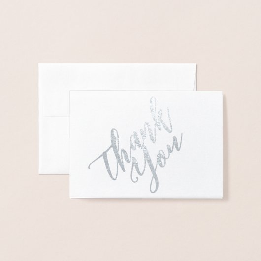 Dank u Script Mini (3.5 "x5") Folie Kaart (Voorkant met envelop)