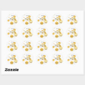 Dank U Script Nabootsing Gouden Confetti Sjabloon Ronde Sticker (Vel)